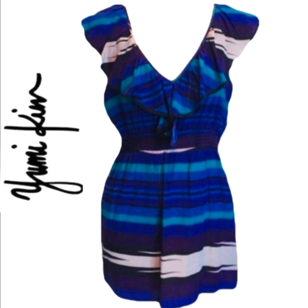 NWT Yumi Kim 100% Silk Ruffle Tunic Dress Blouse Top Anthropology Revolve